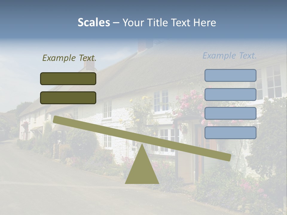 English Spring Gold PowerPoint Template