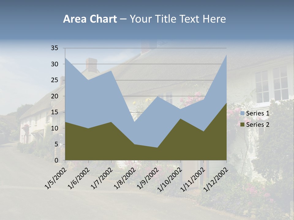 English Spring Gold PowerPoint Template