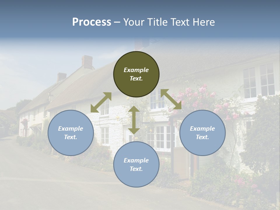 English Spring Gold PowerPoint Template