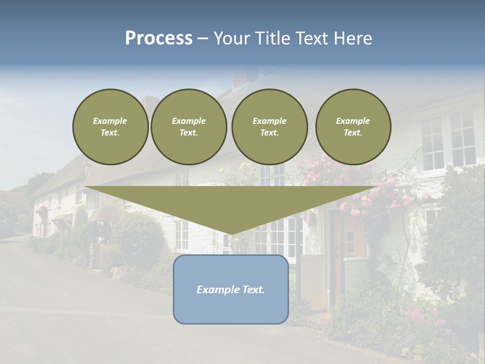 English Spring Gold PowerPoint Template