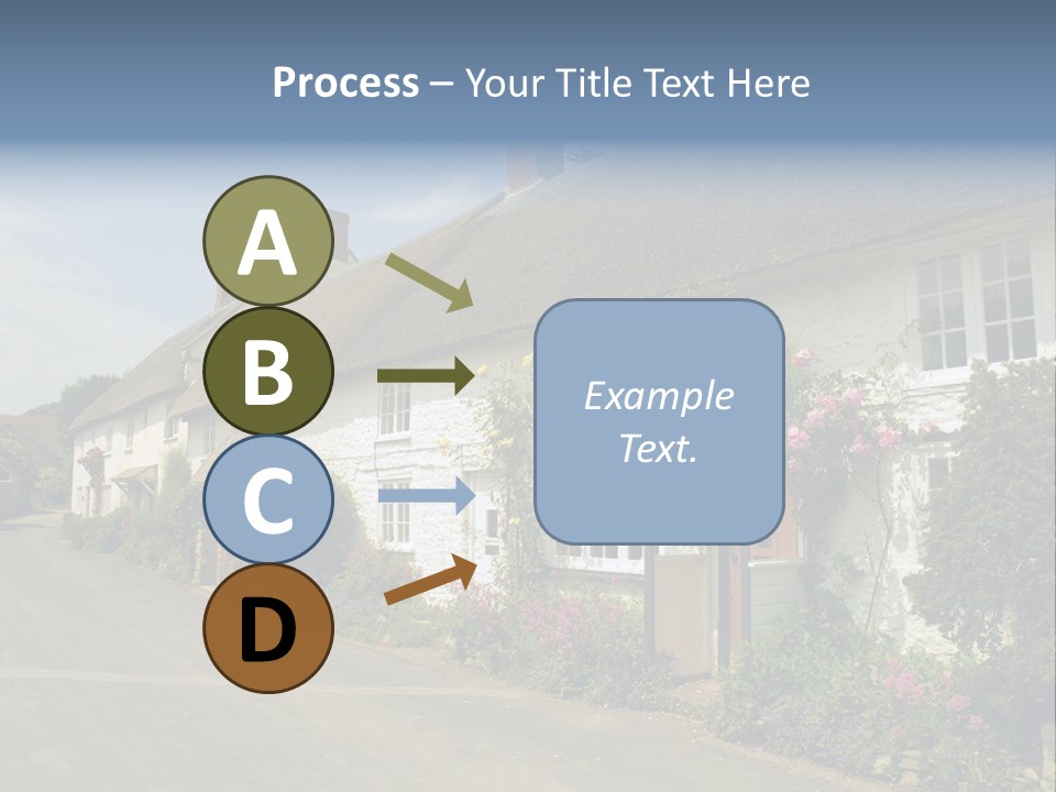 English Spring Gold PowerPoint Template