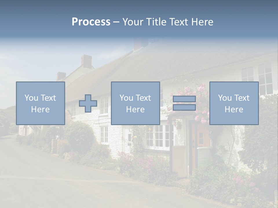 English Spring Gold PowerPoint Template