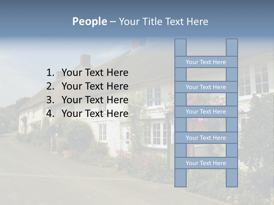 English Spring Gold PowerPoint Template