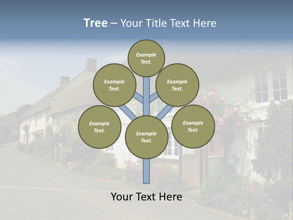 English Spring Gold PowerPoint Template