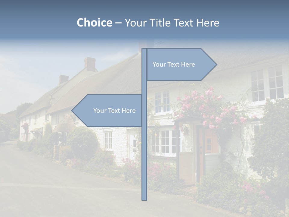 English Spring Gold PowerPoint Template