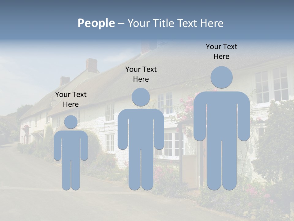 English Spring Gold PowerPoint Template