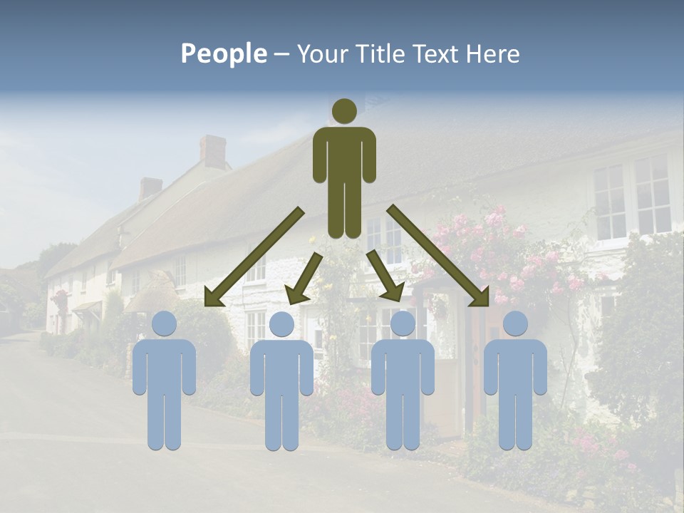 English Spring Gold PowerPoint Template