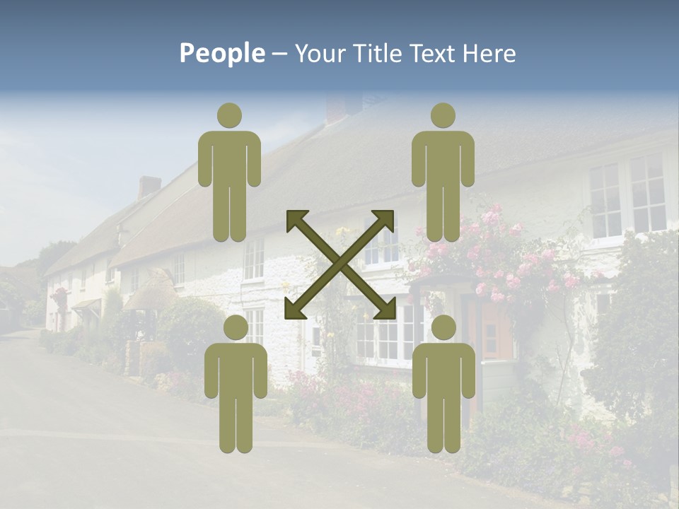 English Spring Gold PowerPoint Template