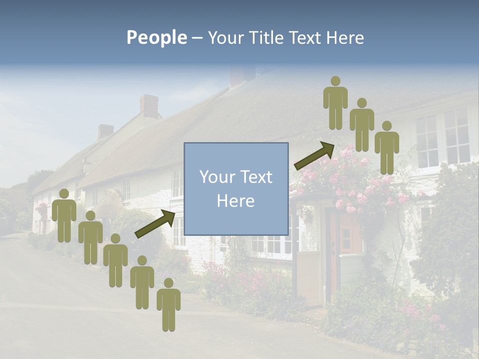 English Spring Gold PowerPoint Template