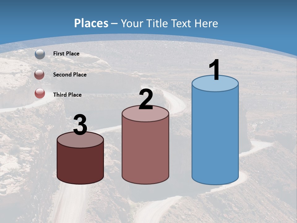 A Scenic View Of A Canyon With A Road Going Through It PowerPoint Template