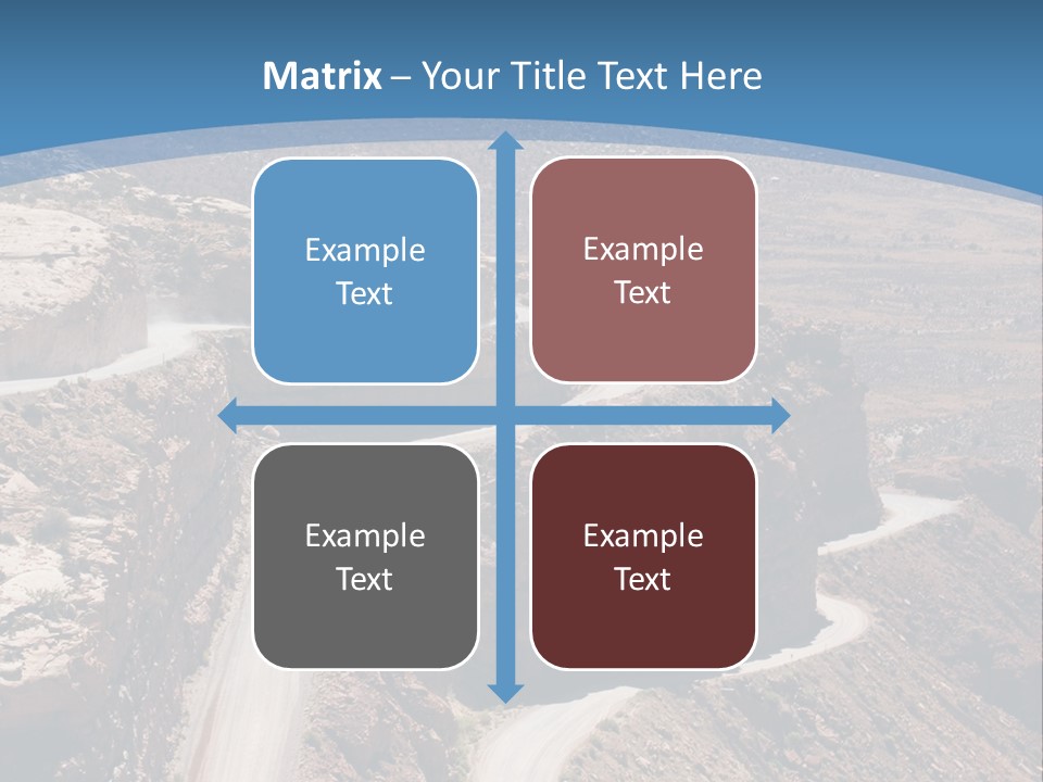 A Scenic View Of A Canyon With A Road Going Through It PowerPoint Template
