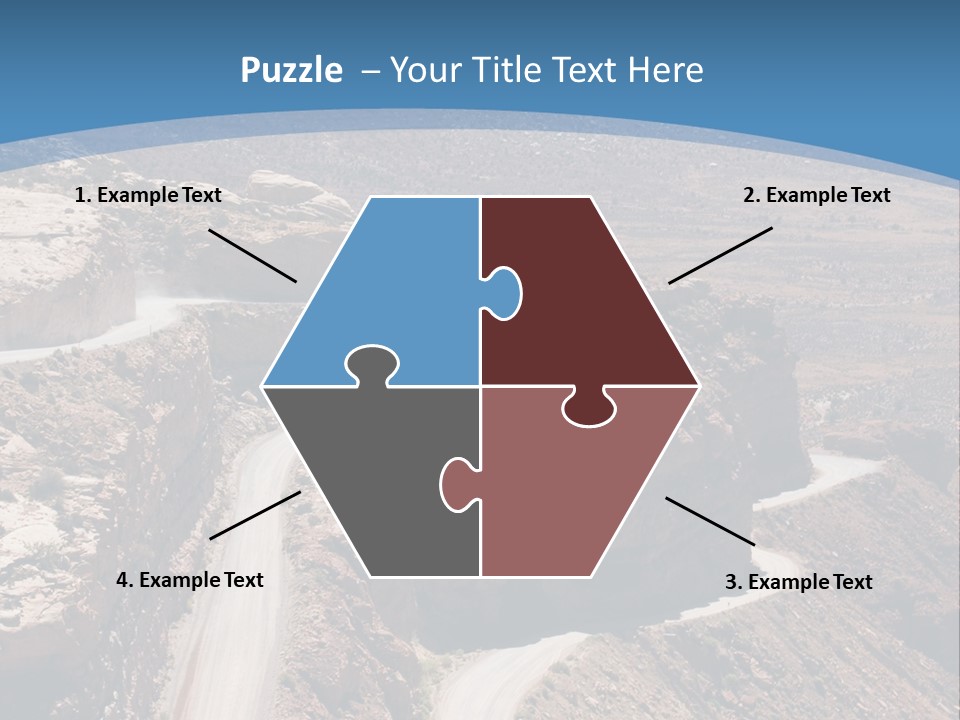 A Scenic View Of A Canyon With A Road Going Through It PowerPoint Template