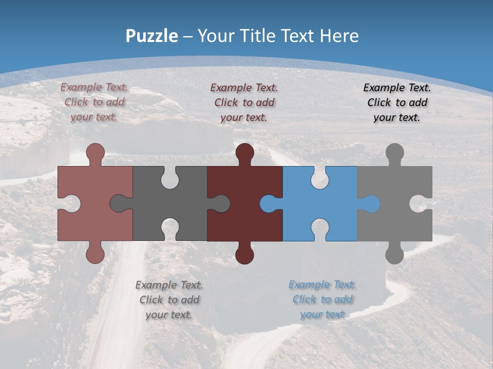 A Scenic View Of A Canyon With A Road Going Through It PowerPoint Template