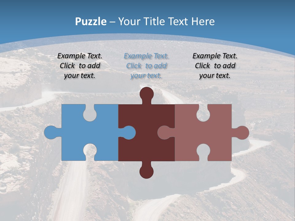 A Scenic View Of A Canyon With A Road Going Through It PowerPoint Template