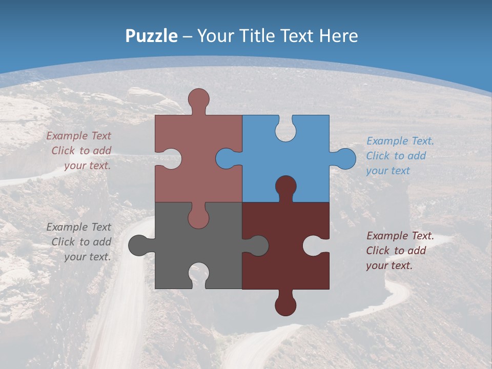 A Scenic View Of A Canyon With A Road Going Through It PowerPoint Template