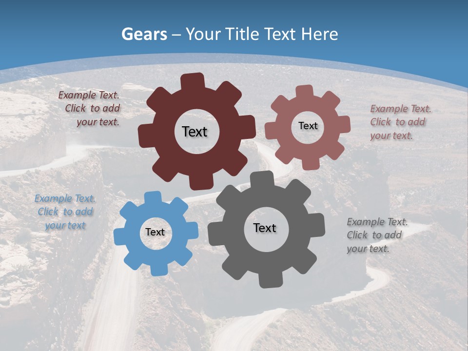 A Scenic View Of A Canyon With A Road Going Through It PowerPoint Template