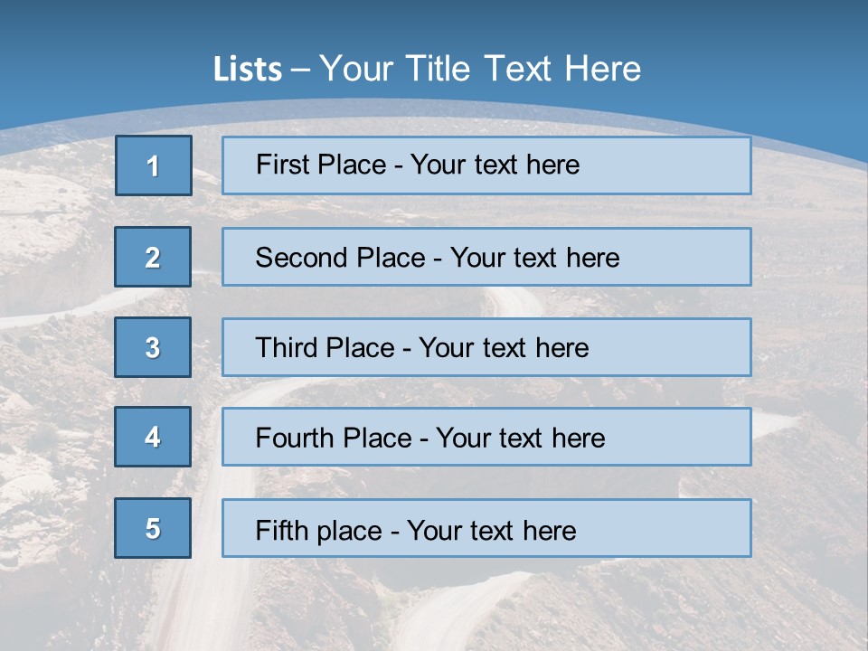 A Scenic View Of A Canyon With A Road Going Through It PowerPoint Template