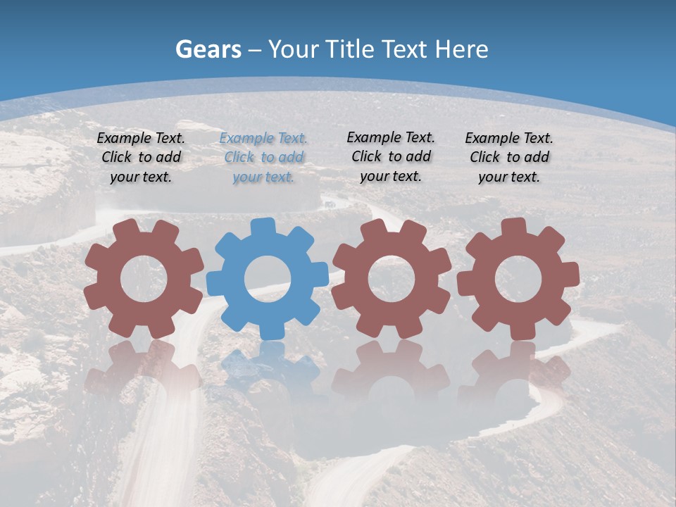 A Scenic View Of A Canyon With A Road Going Through It PowerPoint Template