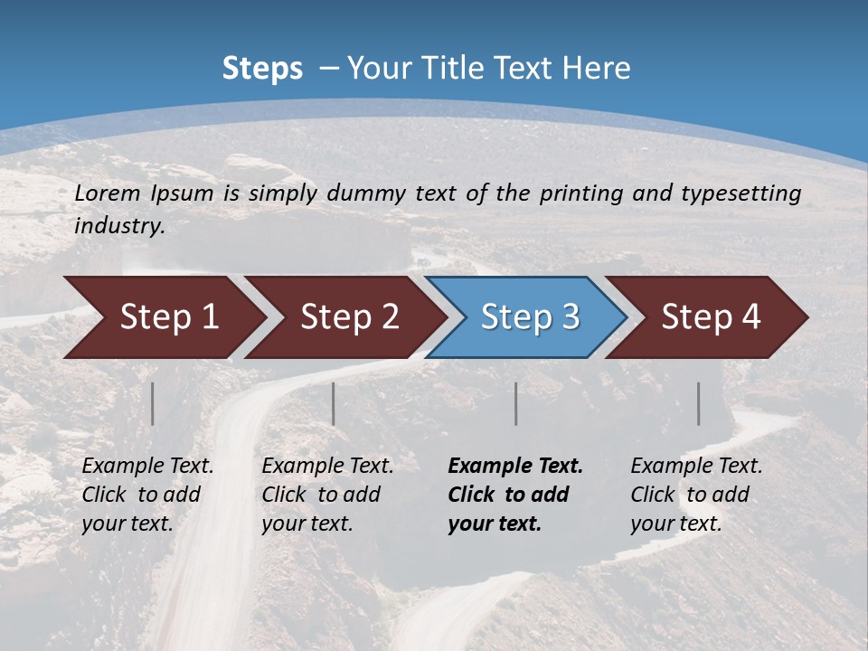 A Scenic View Of A Canyon With A Road Going Through It PowerPoint Template