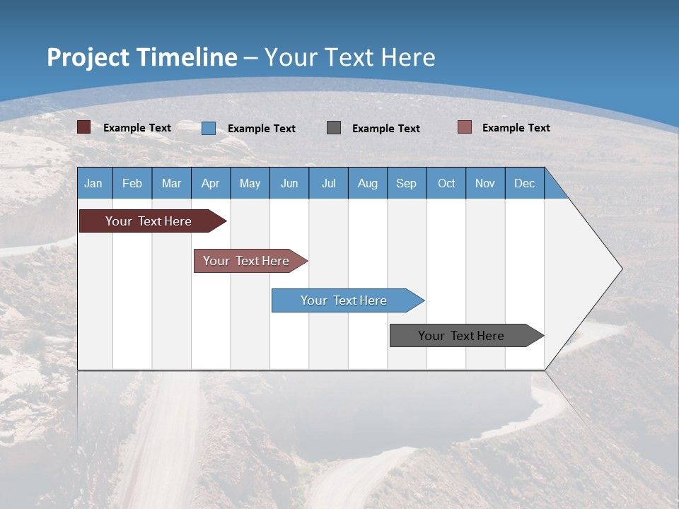 A Scenic View Of A Canyon With A Road Going Through It PowerPoint Template