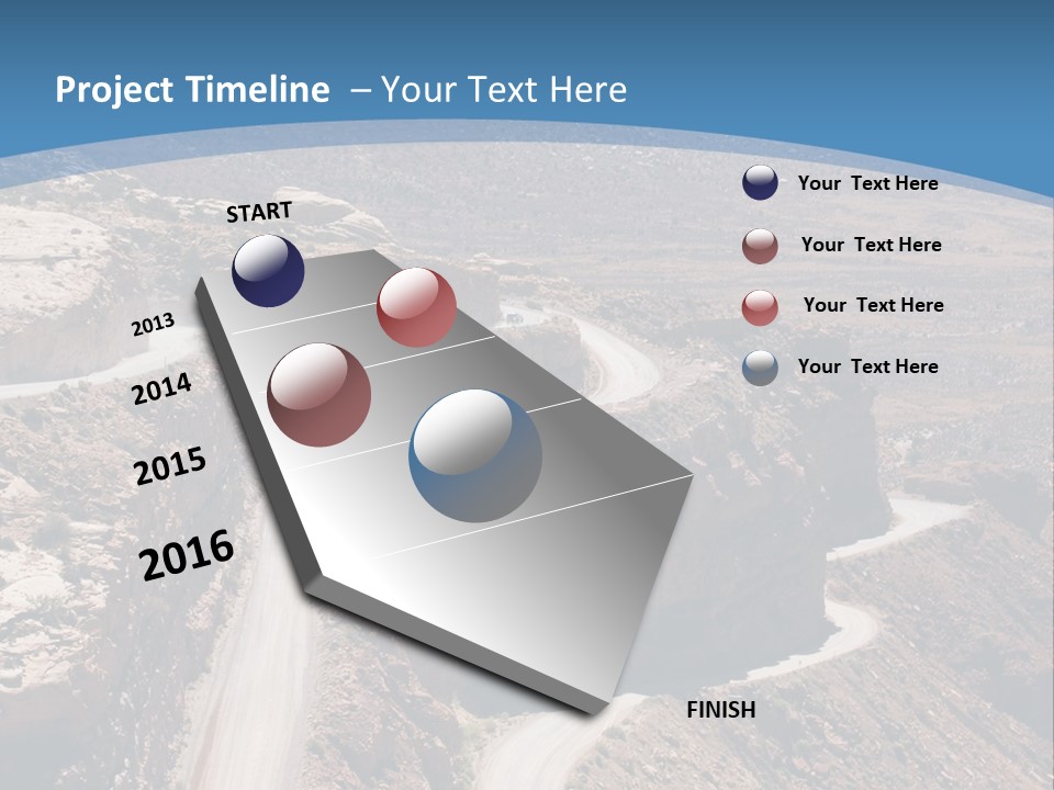 A Scenic View Of A Canyon With A Road Going Through It PowerPoint Template
