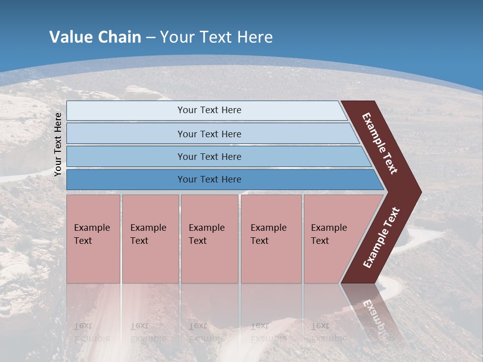 A Scenic View Of A Canyon With A Road Going Through It PowerPoint Template
