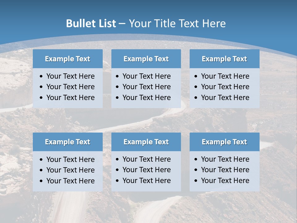 A Scenic View Of A Canyon With A Road Going Through It PowerPoint Template