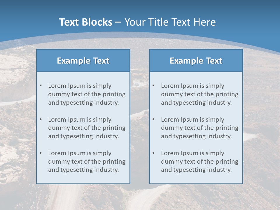 A Scenic View Of A Canyon With A Road Going Through It PowerPoint Template