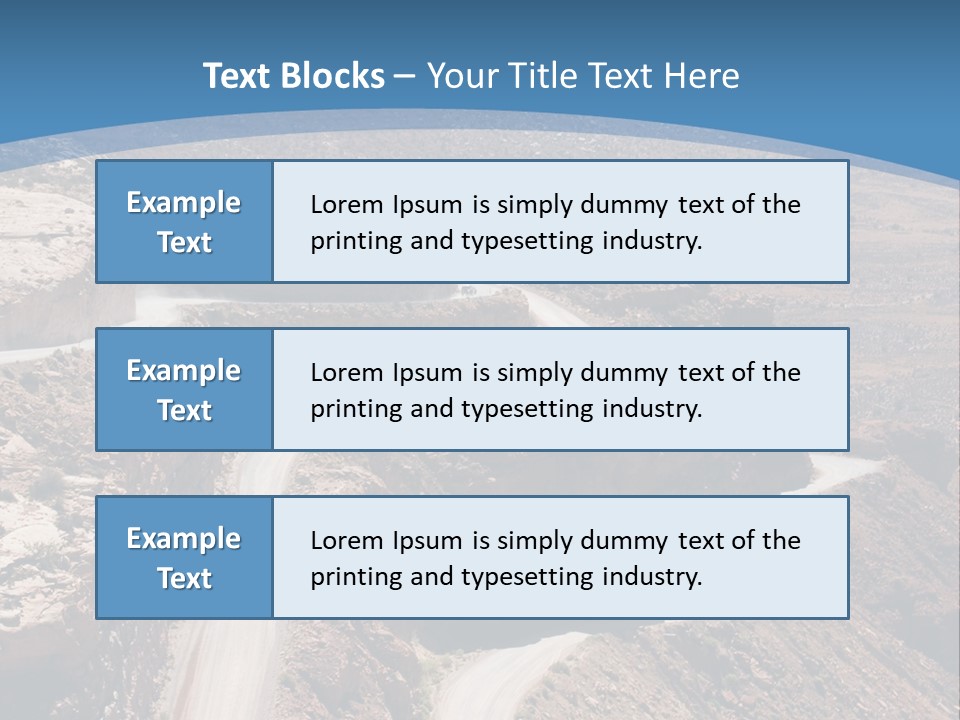 A Scenic View Of A Canyon With A Road Going Through It PowerPoint Template
