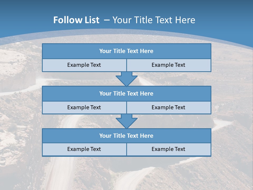 A Scenic View Of A Canyon With A Road Going Through It PowerPoint Template