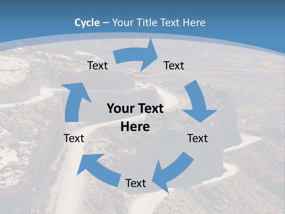 A Scenic View Of A Canyon With A Road Going Through It PowerPoint Template