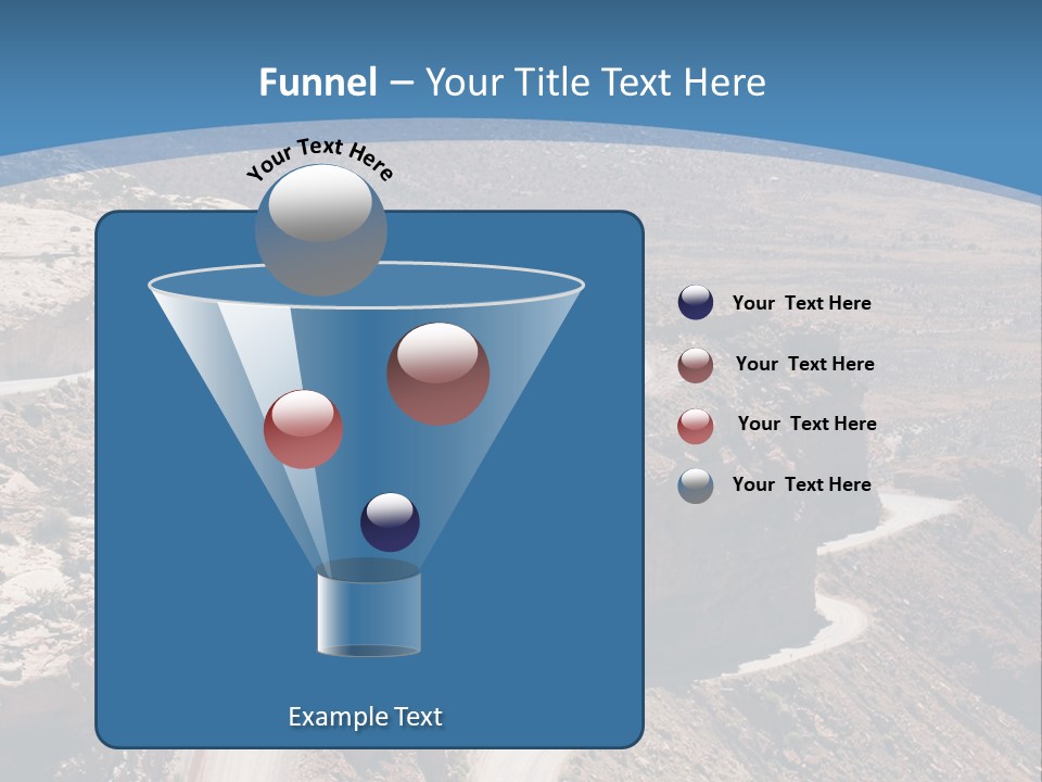 A Scenic View Of A Canyon With A Road Going Through It PowerPoint Template