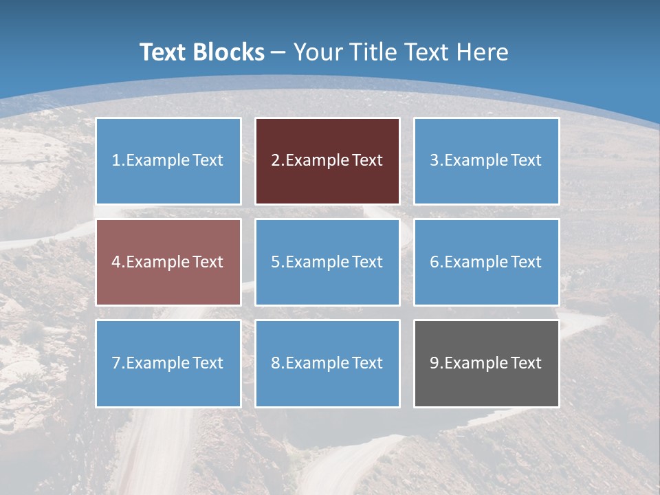 A Scenic View Of A Canyon With A Road Going Through It PowerPoint Template