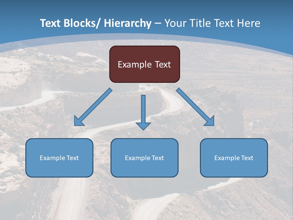 A Scenic View Of A Canyon With A Road Going Through It PowerPoint Template