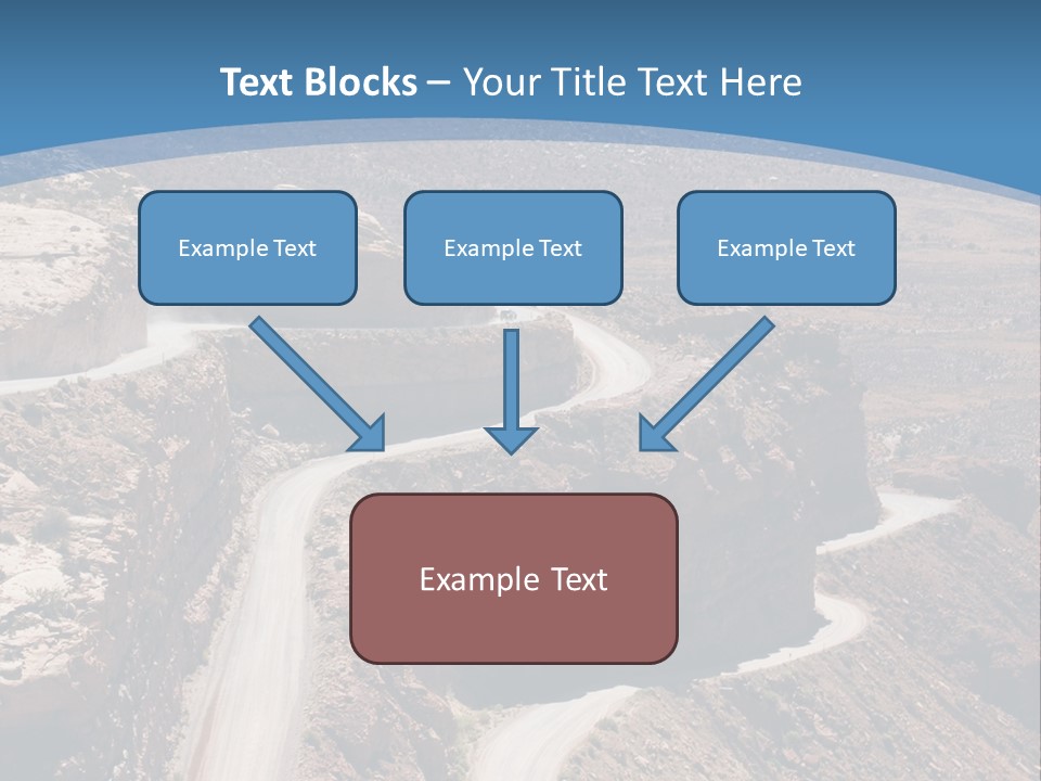 A Scenic View Of A Canyon With A Road Going Through It PowerPoint Template