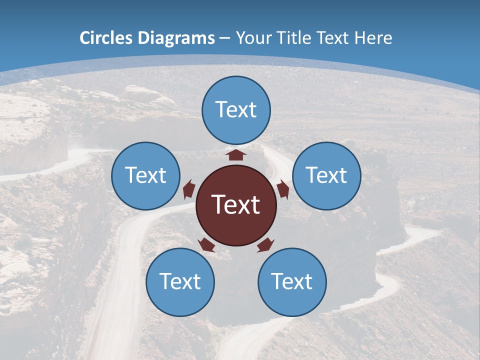 A Scenic View Of A Canyon With A Road Going Through It PowerPoint Template