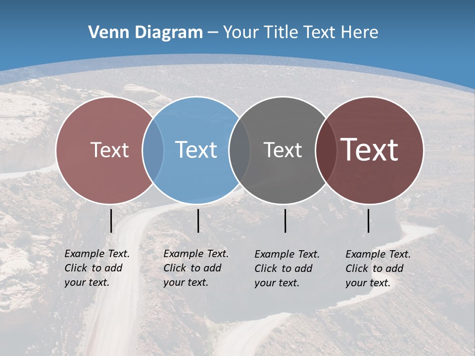 A Scenic View Of A Canyon With A Road Going Through It PowerPoint Template