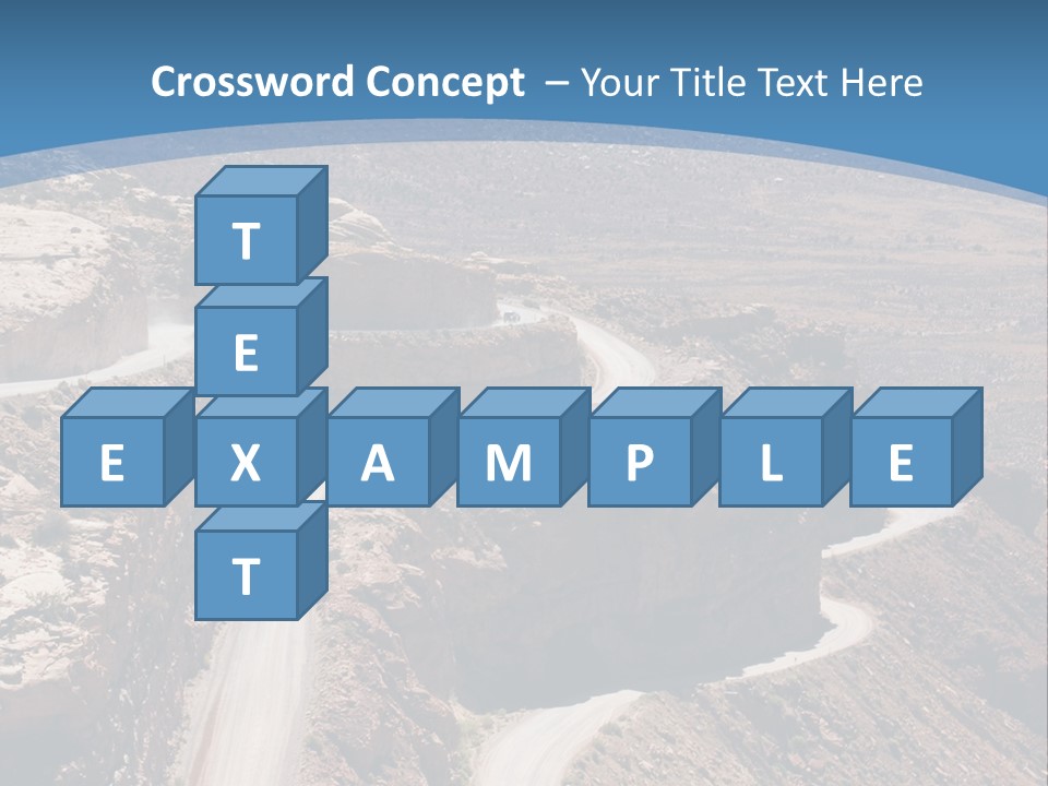 A Scenic View Of A Canyon With A Road Going Through It PowerPoint Template