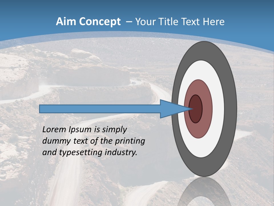 A Scenic View Of A Canyon With A Road Going Through It PowerPoint Template
