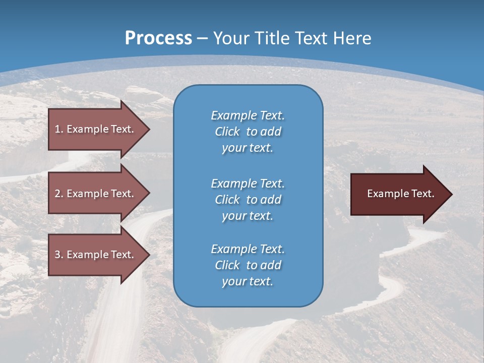A Scenic View Of A Canyon With A Road Going Through It PowerPoint Template