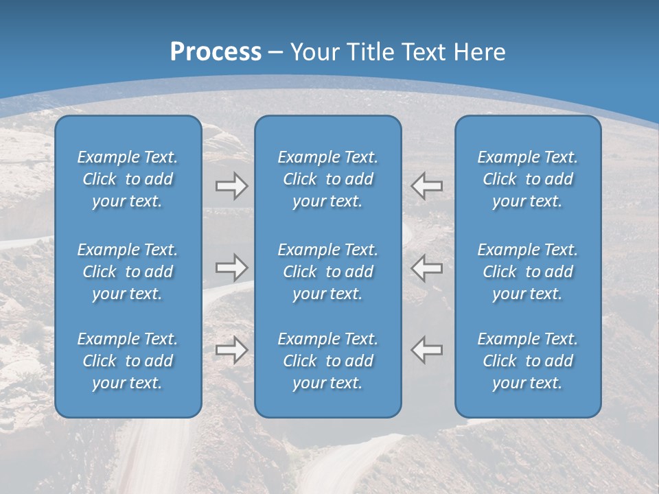 A Scenic View Of A Canyon With A Road Going Through It PowerPoint Template