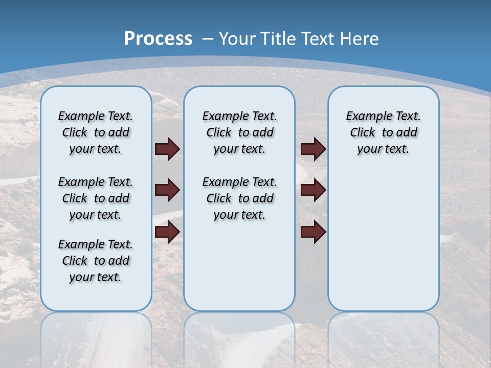 A Scenic View Of A Canyon With A Road Going Through It PowerPoint Template