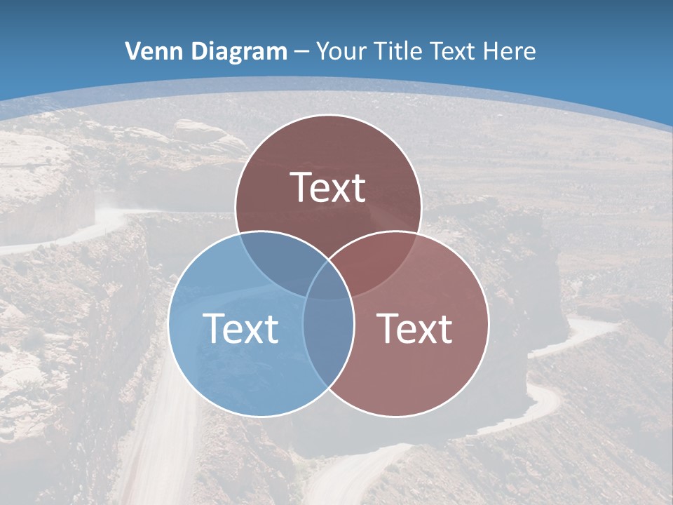 A Scenic View Of A Canyon With A Road Going Through It PowerPoint Template