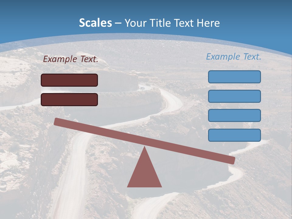A Scenic View Of A Canyon With A Road Going Through It PowerPoint Template