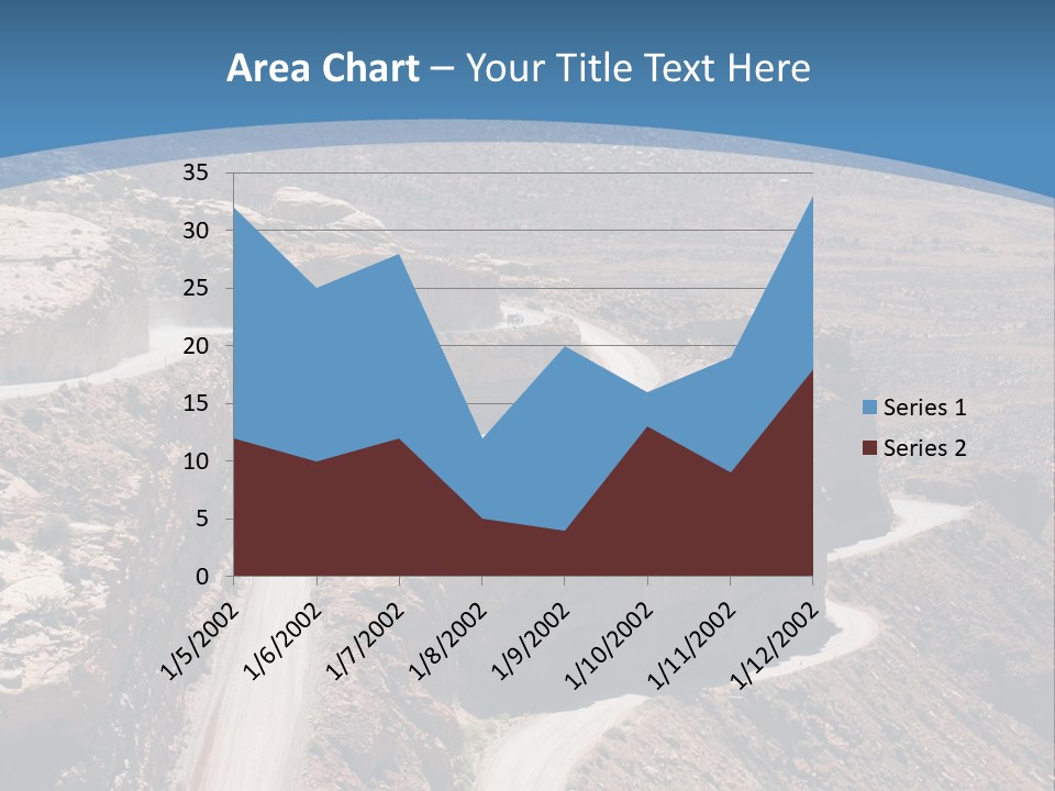 A Scenic View Of A Canyon With A Road Going Through It PowerPoint Template