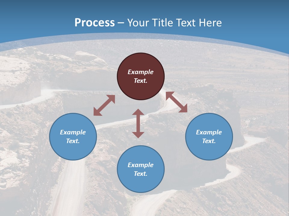 A Scenic View Of A Canyon With A Road Going Through It PowerPoint Template