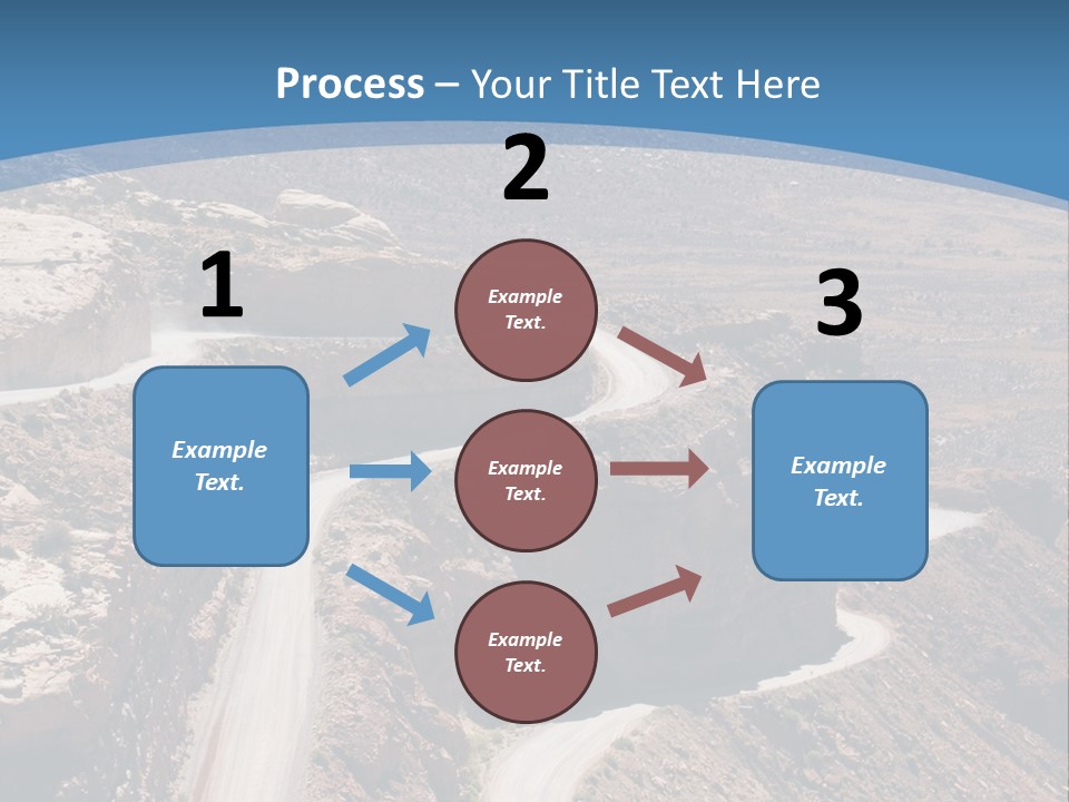 A Scenic View Of A Canyon With A Road Going Through It PowerPoint Template