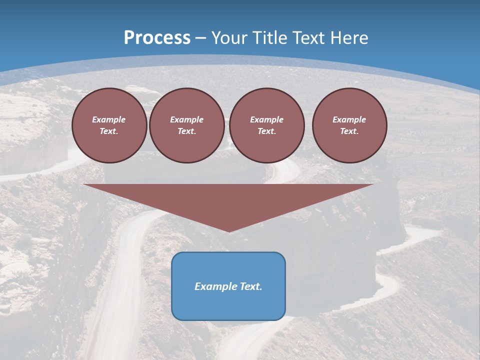 A Scenic View Of A Canyon With A Road Going Through It PowerPoint Template