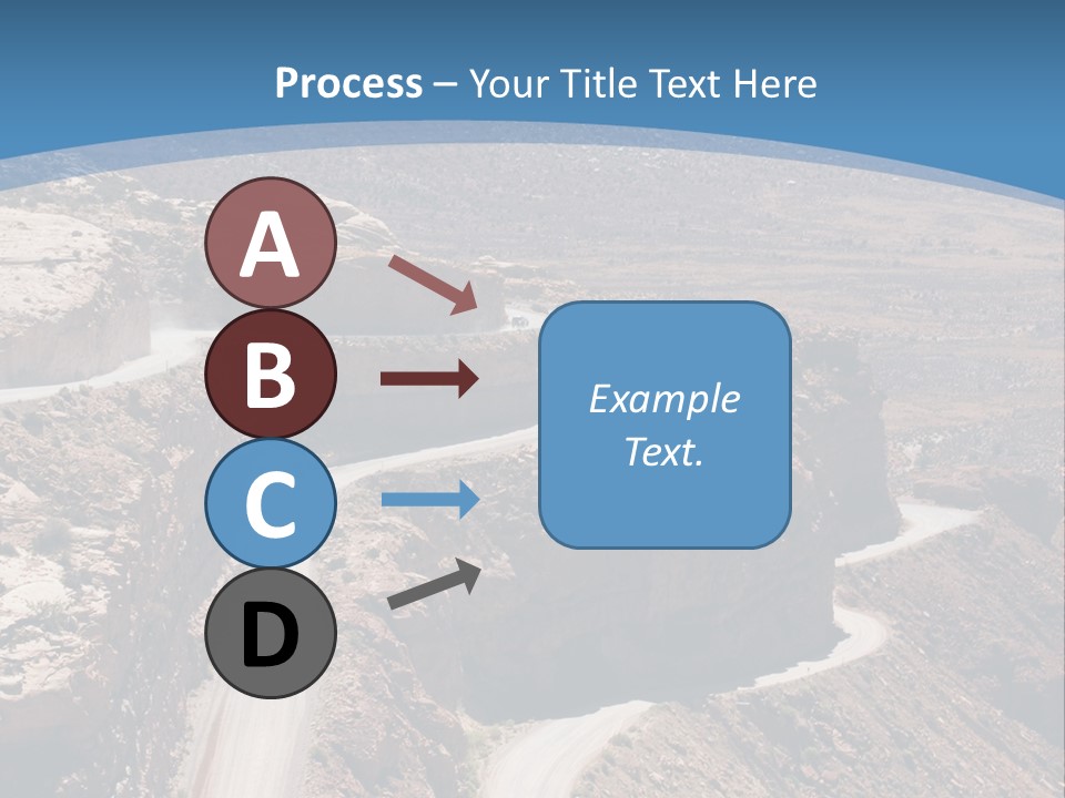A Scenic View Of A Canyon With A Road Going Through It PowerPoint Template