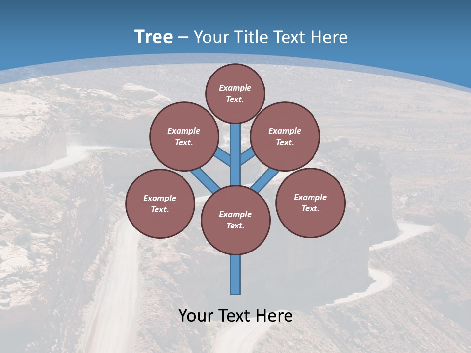 A Scenic View Of A Canyon With A Road Going Through It PowerPoint Template